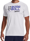 UNDER ARMOUR ' BASEBALL SCRIPT T-SHIRT ' WHITE/BLUE ' MENS EXTRA LARGE '