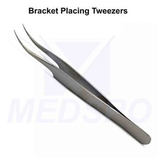 Dental Bracket Placing Tweezers Fine Pointy Tips Placement Holding Ortho Forceps