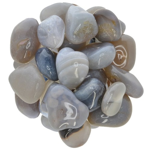 Piedras caídas de ágata gris de 1 lb - Grado 1 - Grande - 1,5" a 1,75" promedio - Imagen 1 de 2