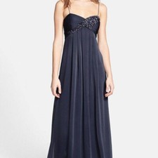  Adrianna Papell Flower MIDNIGHT SIZE 6 #459