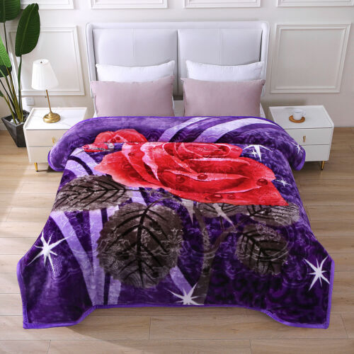 Reversible 2-Ply Korean Mink Blanket Animal Print Soft & Warm Throw Queen / King - Picture 115 of 150