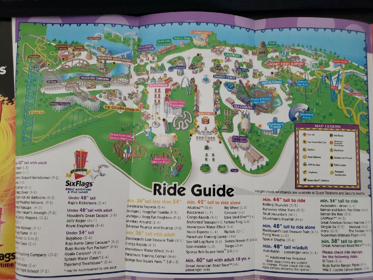 2006 Six Flags Great Adventure Amusement Theme Park Brochure Guide