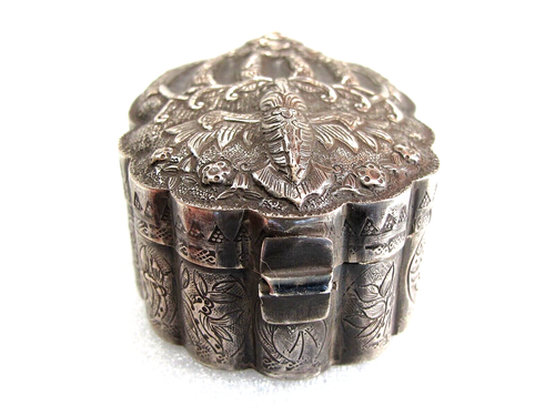 Antique Silver Snuff Box German Hanau or Dutch Repousse 1800's - Picture 2 of 11