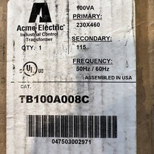 ACME ELECTRIC TB100A008C 