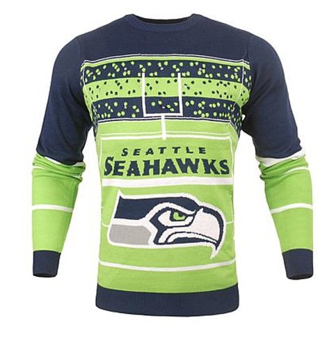 Seattle SEAHAWKS NFL Stadium LED Light-Up Ugly Party Fan FUN Sweater ~ 2XL - Picture 8 of 9