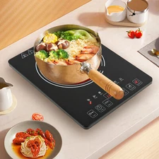 1800W Electric Cooktop Burner Cooktop Stove Top Built In Countertop LED Touch