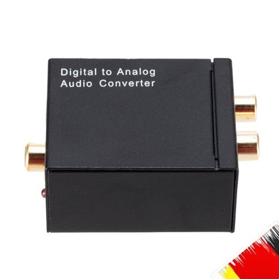 Audio Converter Digital Optical Fiber Toslink Coaxial to Analog RCA R/L Decoder