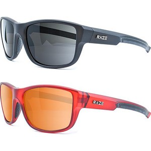2 marco negro de cristal de gafas de sol Raze Chill Humo Lente Cristal Rojo  Marco Lente Hd | eBay