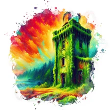 XXL 18X18 Car Sticker Watercolor Lighthouse Weatherproof Vinyl Decal