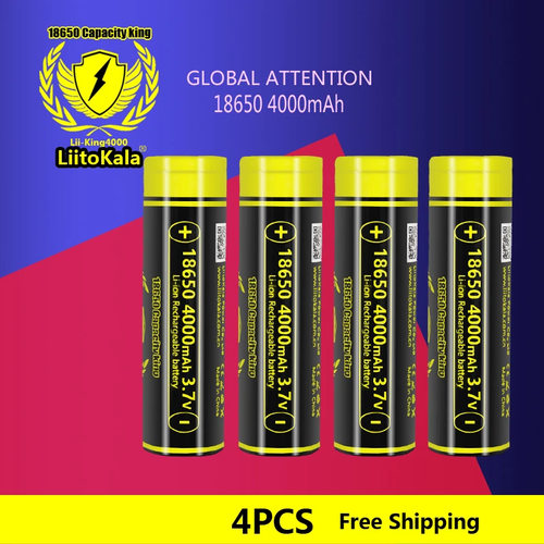 4 Pièces Lii-King4000 plus Haute Capacité 18650 4000Mah Batterie Originale 3.6V - Zdjęcie 7 z 12