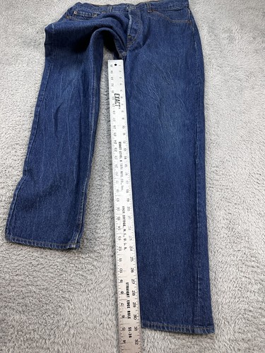 Vtg Levi's 501-0115 1980s Button Fly Denim Jeans Mens 33 Straight Leg USA Made - Picture 8 of 12