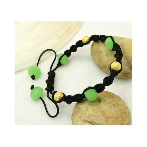 Wholesale Lot 8 Faceted Crystal Bead Adjustable Shamballa Bracelets 18 Colors - Picture 8 of 18