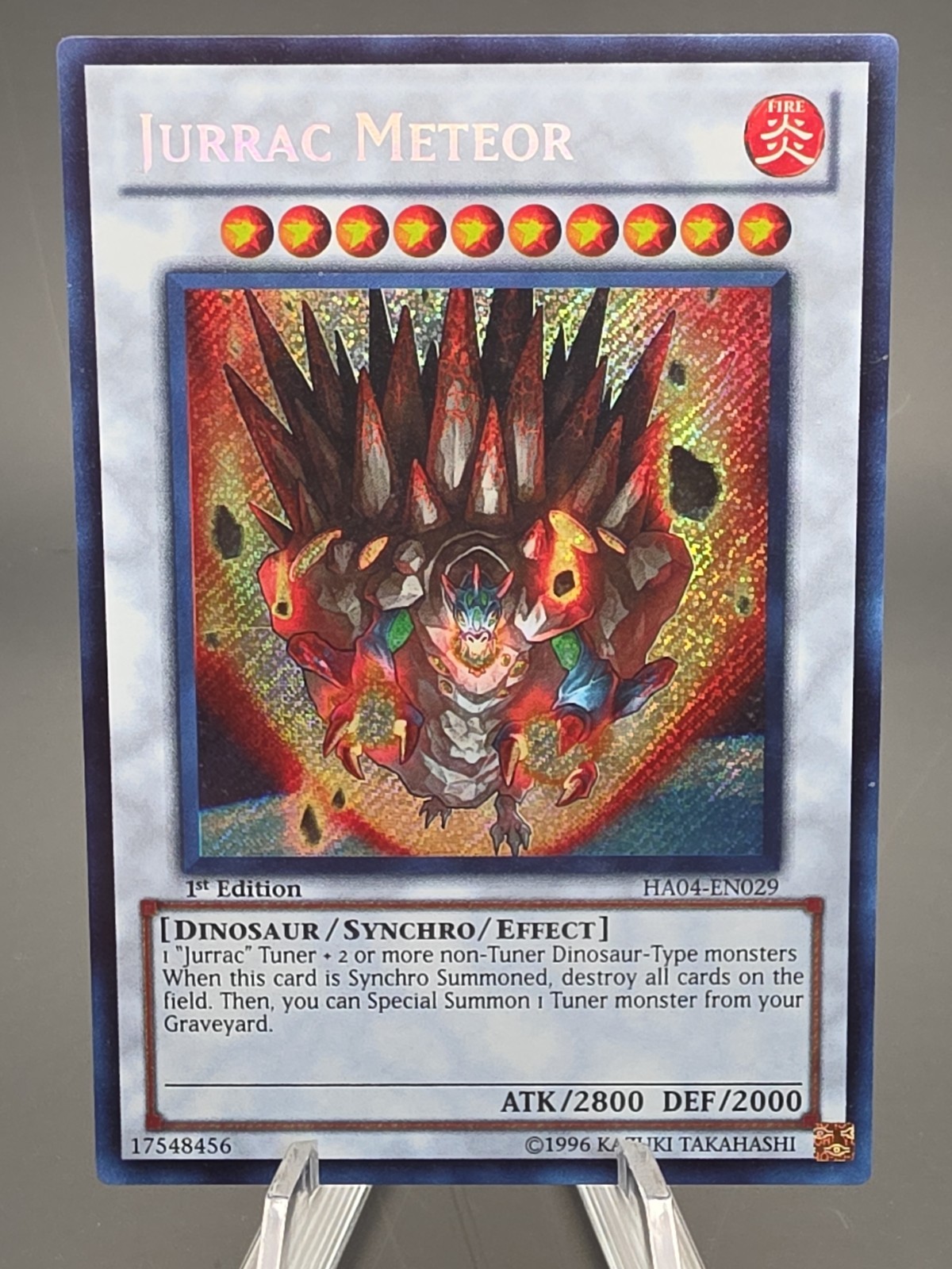 Jurrac Meteor HA04-EN029 (YuGiOh Hidden Arsenal 4: Trishula's Triumph) — is it worth grading?
