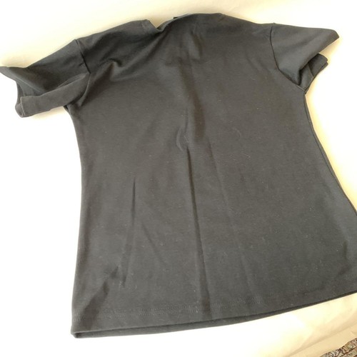 GEBRAUCHTES CHANEL T-SHIRT MIT LOGOSTICKEREI (SCHWARZ) GUT M-15EE2 - Bild 5 von 6