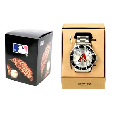 MLB Diamondbacks Mens Watch Stainless Quartz Arizona (Key Series) New Red