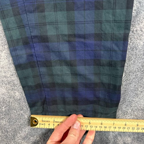 Brooks Brothers Pants Men’s 31x32 (32x30) Green Blue Plaid Milano Chino - Picture 7 of 10