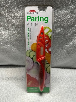 Culinary Elements Red Paring Knife With Sleeve Brand New Item In Package