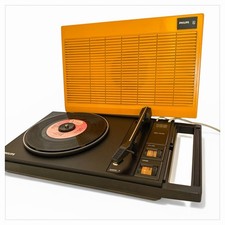 Vintage Philips Type 22 AF 100 33 45 RPM Turntable Record Player