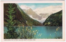 Banff National Park Alberta Postcard Lake Louise & Victoria Glacier