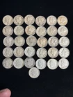Lot Of 31 Silver Mercury And Roosevelt Dimes 90 % Silver Circulated