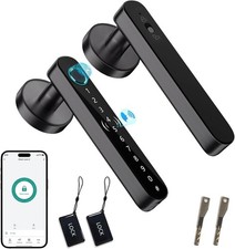 Fingerprint Door Lock Smart Voice Guidance Door Knob with Keyless Entry