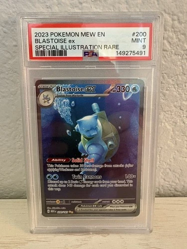 2023 Blastoise ex MEW 200/165 SIR Pokemon 151 PSA 9 Special Illustration Rare
