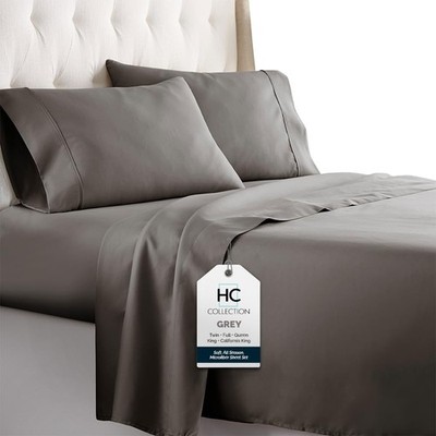 Bed Sheets Set Queen with 2 Pillowcases, Hotel Luxury Platinum 1800 Series Br...