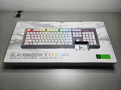 Razer Blackwidow X Chroma Mercury White Keyboard US Layout getestet inkl. OVP