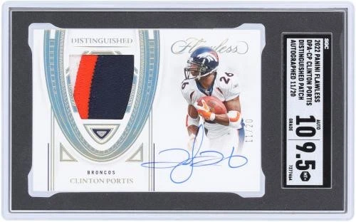 Clinton Portis Broncos Signed 2022 Panini Flawless #DPA-CP 11/20 SGC 9.5/10 Card - Image 3 of 3