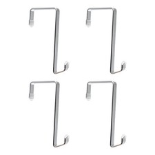Heavy-Duty Single Over Door Hooks Stainless Steel Hanger Organizer 4 Pack