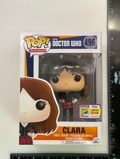 Funko Pop! Doctor Who: Clara #496 2017 SDCC Exclusive Sticker +HARD STACK -CN i5