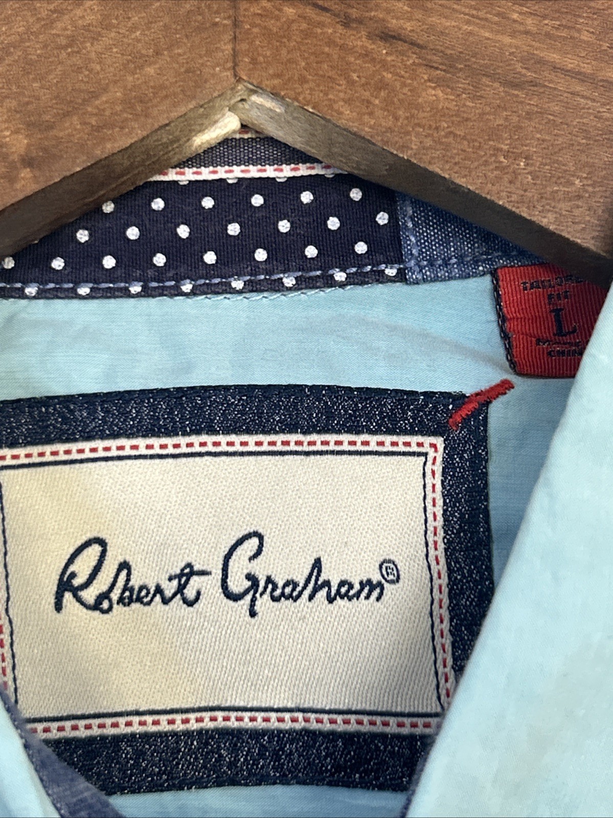 Robert Graham Button Up Blue Solid Long Sleeve Ca… - image 2