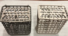 Kenmore Elite / Whirlpool Dishwasher Silverware Basket Set w Lids, 5"x4", Gray