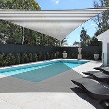 Sun Shade Sail 25Ft 97% UV Block Triangle Canopy Outdoor Patio Pool Gray+White