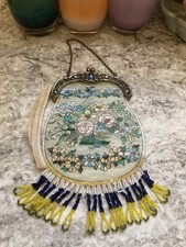 AMIA Hand Painted Stained Glass Purse Suncatc...
