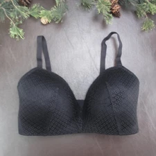 Maidenform Bra Womens Black Padded T Shirt Lace Underwire Adjustable Straps