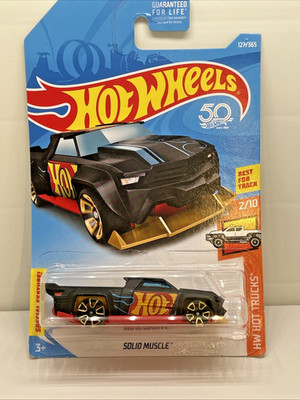 Hot Wheels 2017 Black Race Solid Muscle HW Pick Up Truck 2/10 NOS New Sealed
