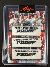 Travis Bazzana Rookie 1/1 2024 Leaf Metal Pulsar Red Charlie Condon Chase Burns