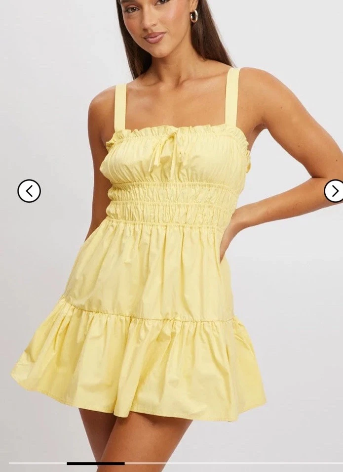 ally fashion yellow dress Yellow Fit And Flare Dress Mini