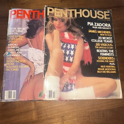 Penthouse Magazine October 1983 & July 1985 Vintage Lot Of 2