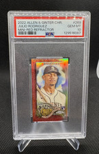 Julio Rodriguez 2022 Topps Allen & Ginter Chrome Red /5 RC PSA 10 Mariners SP