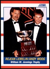 Rejean Lemelin Andy Moog 1990 Score William M. Jennings Trophy #365