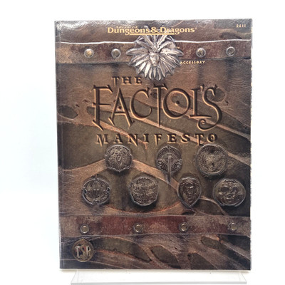 The Factols Manifesto - Abenteuer Zubehör - AD&D Dungeons and Dragons M1527