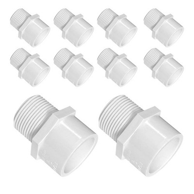 DSY 1/2 inch White SCH40 PVC Adapter Pipe Fittings,Male inch,