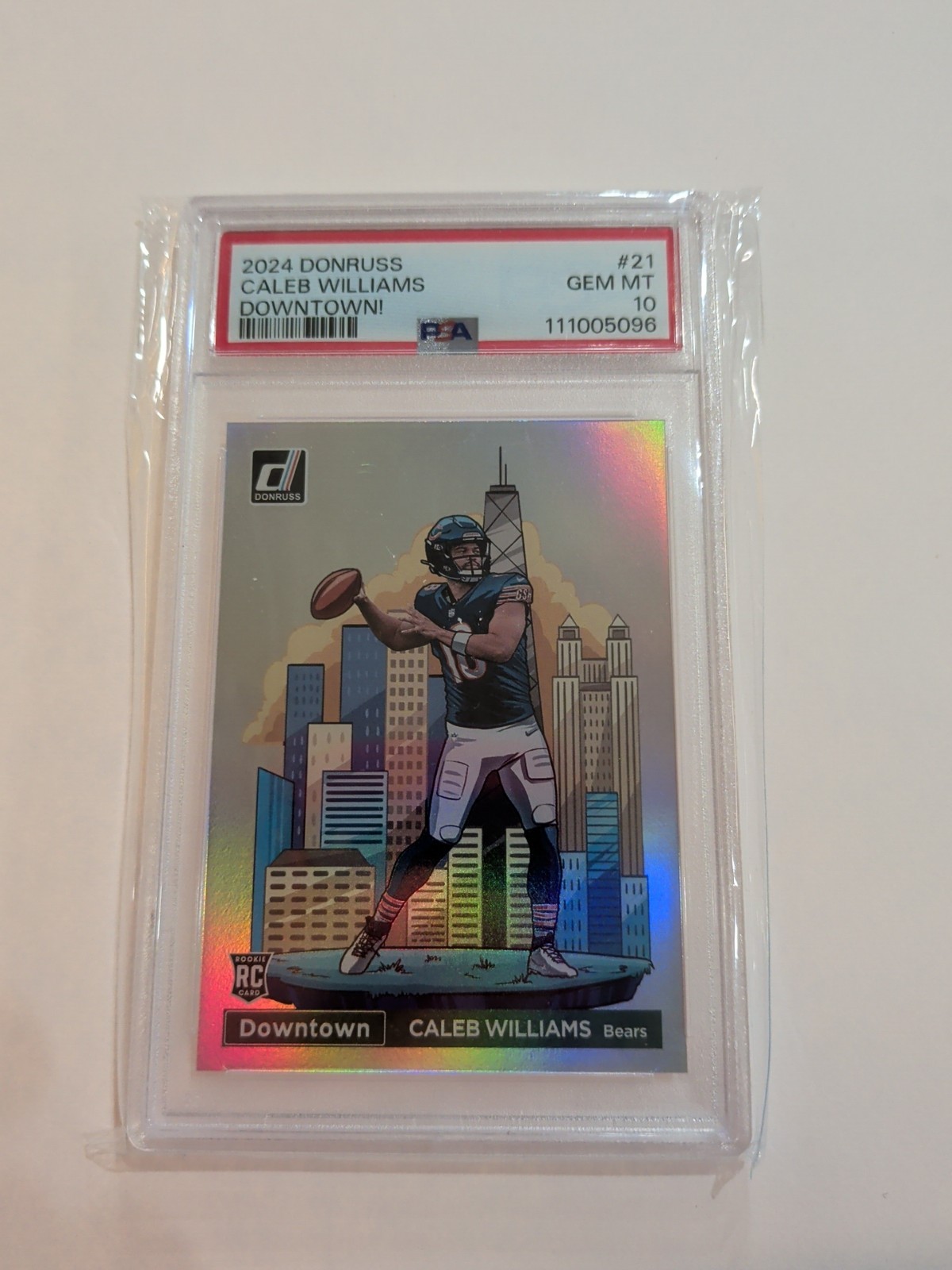 2024 Panini Donruss Caleb Williams Downtown Rookie RC PSA 10 Chicago Bears ZP