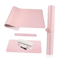 Pink Nail Art Table Mat - Soft Microfiber PU ...