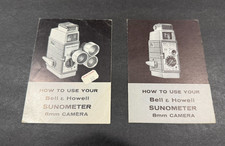 Bell  Howell Sunometer 8mm Camera Instructions....Free Shipping