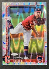 2025 Topps Chrome Tanner Bibee Raywave Refractor #236