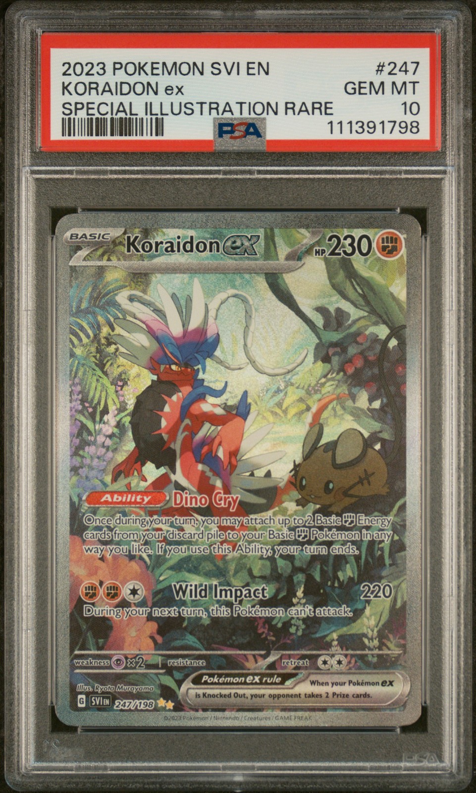 2023 Pokemon Scarlet & Violet #247 Koraidon Ex Special Illustration Rare PSA 10