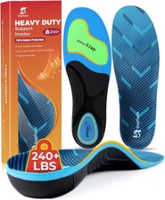 240 LBS Heavy Duty Support Insoles for Men Women, Orthotic Insert for Plantar F